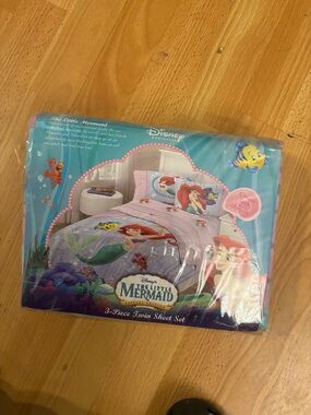 Disney The Little Mermaid Twin Sheet Set - Pink & Aqua